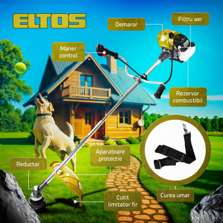 Motocoasa pe benzina EL5500 Eltos 4.7 CP , 5500 Watti [2]