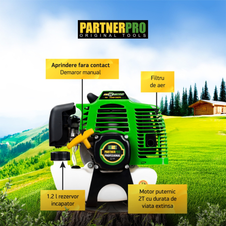 Motocoasa pe benzina PARTNER PRO DX52E 5.5 CP , 2T , 9000 rpm [2]