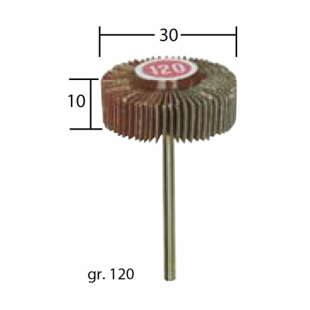 Perie abraziva cu tija, ax 3mm, 30x10mm, GR120, Proxxon 28985 [1]