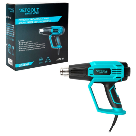 Pistol aer cald 2000 W 3 trepte 600ᵒC PROFESIONAL [3]