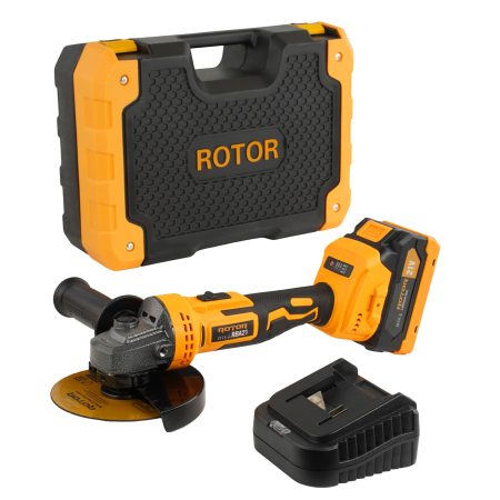  Flexuri - Polizor unghiular cu variator, ROTOR RBA21,8500 RPM, cu acumulator 21 V /3 Ah