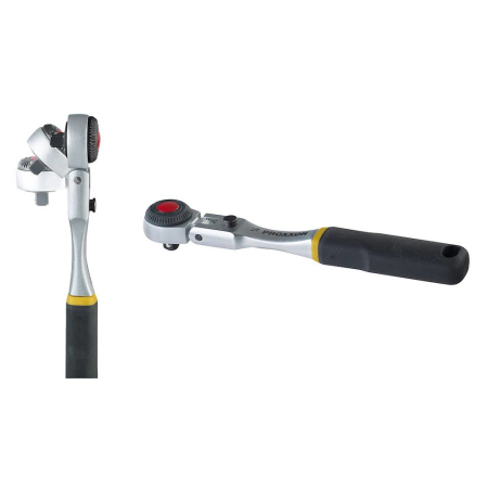 Proxxon 23074, Antrenor cu clichet, cap articulat, patrat 1/4', 52 de dinti [3]