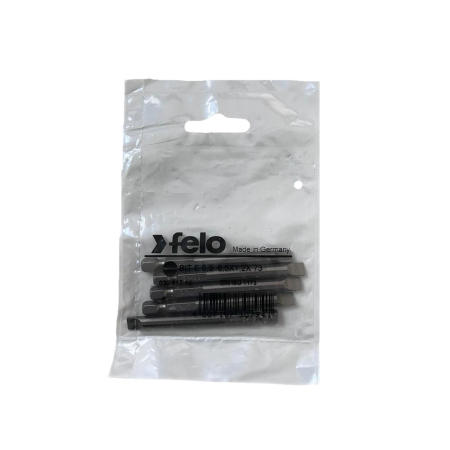 Biti pentru insurubare - Set 5 biti Felo, seria Industrial profil Drept, E6.3, 6.5x1.2mm, 73mm
