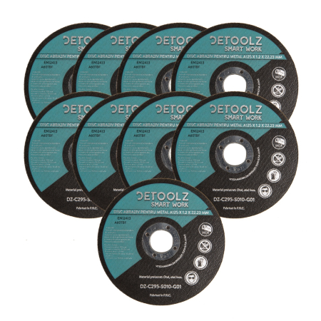 Polizoare - Set disc abraziv pentru metal 125 mm (10/set)