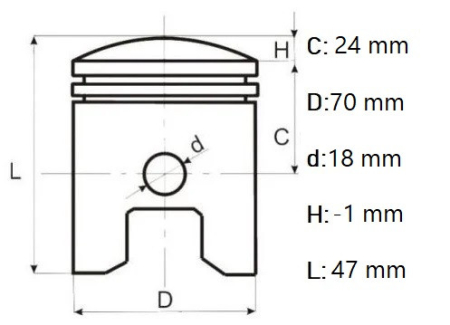 Set piston generator Honda GX 200/ generator chinezesc 7hp/ motocultor, Elefant [2]