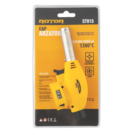 ST915 Cap arzator camping pe gaz ROTOR , 1300 °C , Aprindere electronica/ piezo [1]