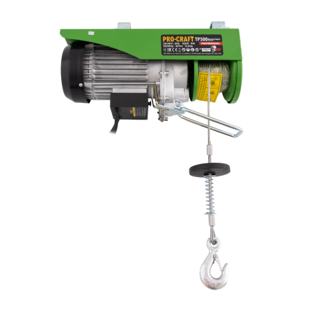 Troliu electric palan Procraft TP500, 1020W, cu kit montare Greutate 500kg [4]