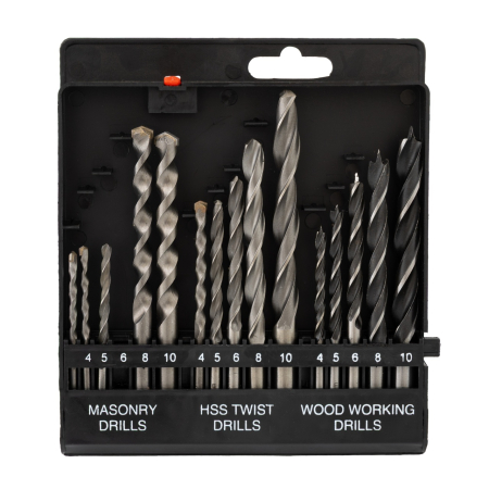 Trusa burghie pentru lemn, piatra si metal 15 buc ROTOR RBM15 [1]