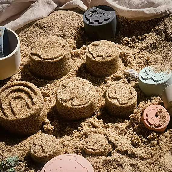 Set turn pentru stivuire din silicon Retro– 7 piese cu animale, forme și numere [4]