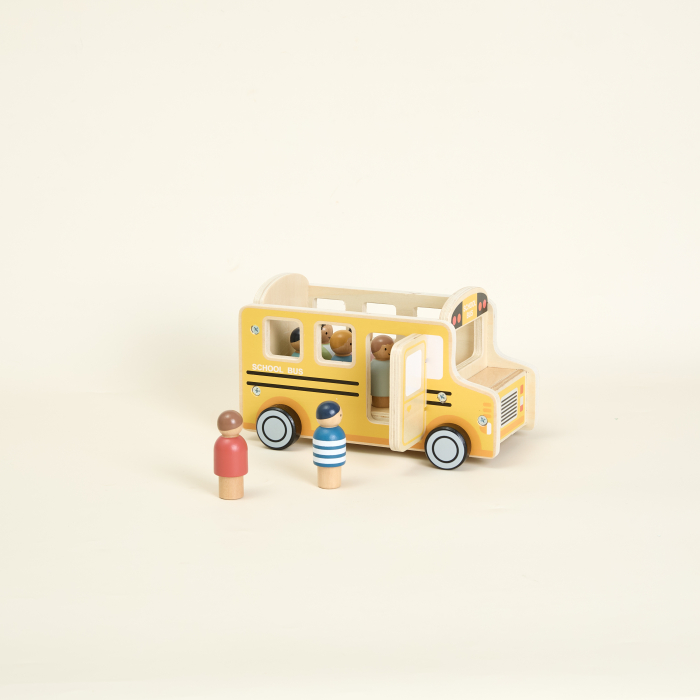 Autobuz Școlar din Lemn cu Figurine [2]