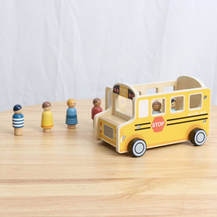 Autobuz Școlar din Lemn cu Figurine [4]