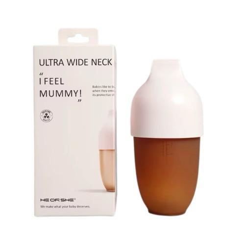 Biberon cu gât extra-larg HEORSHE 240ml ROZ – Hrănire naturală, ca la sânul mamei [1]