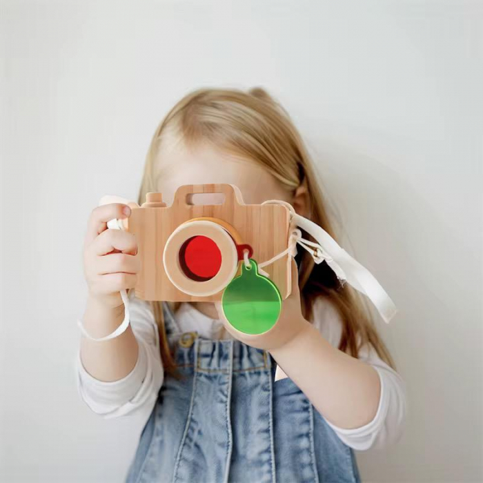 Cameră foto din lemn – Cu imagini, filtre colorate și curea textilă [5]