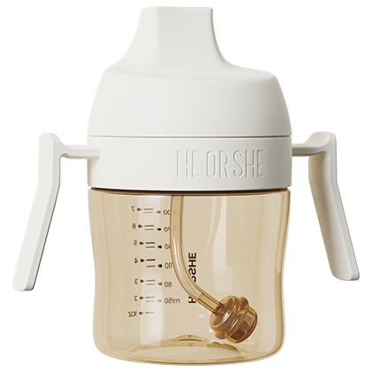 Cană cu pai HEORSHE Dental-Care 210ml ALB – Protejează dinții și încurajează hrănirea independentă [3]