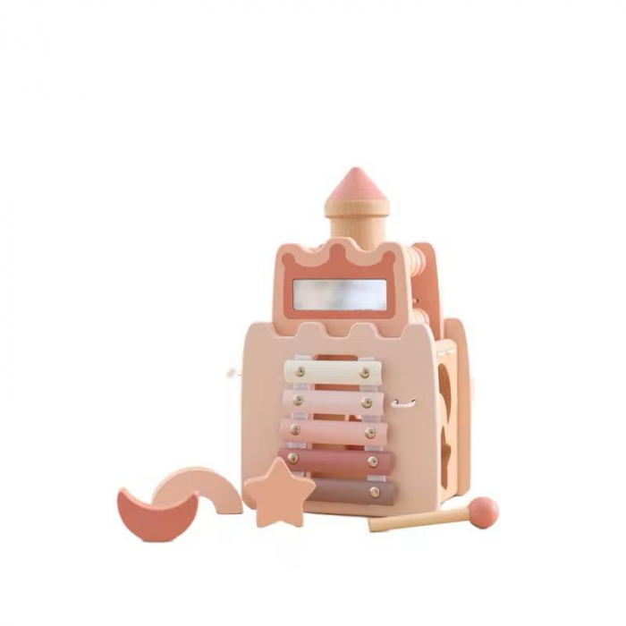 Castel Montessori din Lemn 6 în 1 – Jucarie de activități pentru micii visători [1]