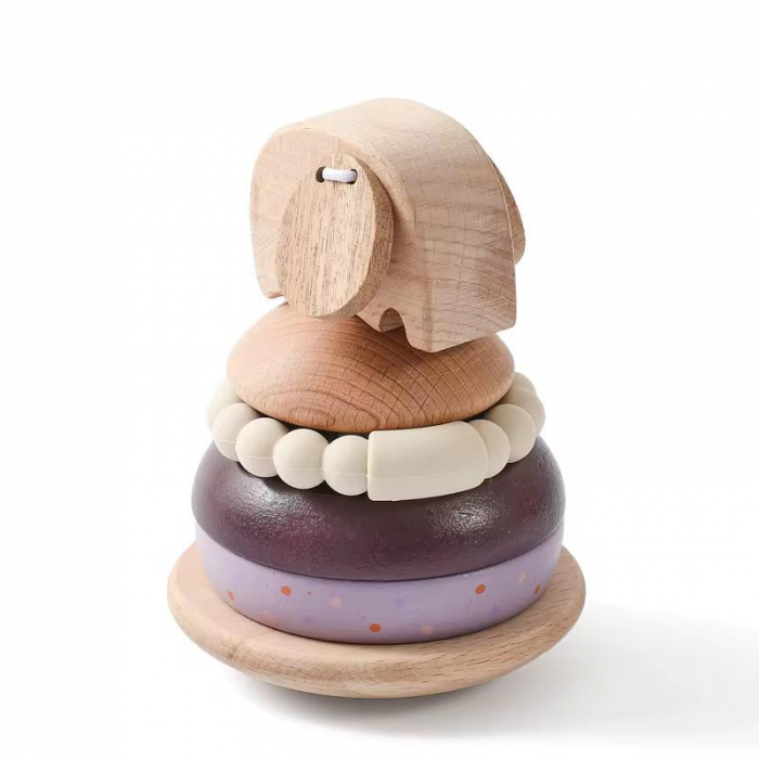 Elefănțel Stivuibil Silicone Ring – Joacă inteligentă pentru mâini curioase [1]