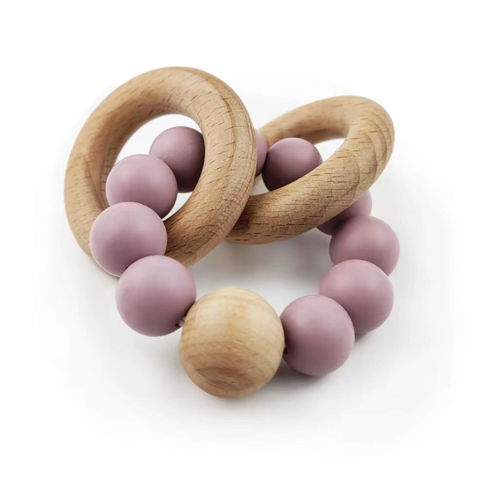 Inel de Dentiție Lemn & Silicon – Calm pentru Gingiile Sensibile [1]