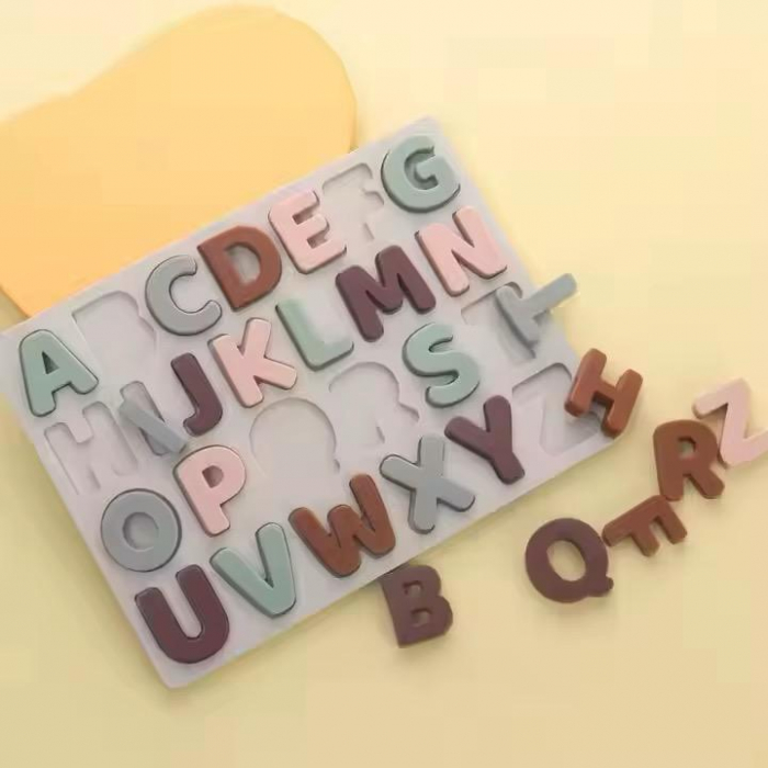 Puzzle din Silicon Alimentar – Alfabet pastelat (A–Z) Montessori [3]