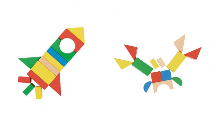 Set 100 de Cuburi din Lemn Colorate pentru Construcții – Montessori [3]