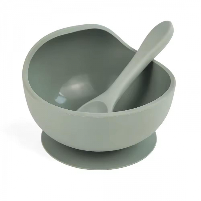 Set Bol cu Ventuză și Linguriță – Silicon Alimentar [1]