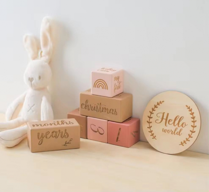 Set Cuburi din Lemn cu Inscripții – „Hello World” [2]