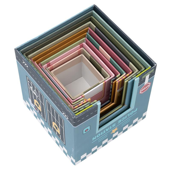 Set Cuburi Stivuibile din Carton , Orasel , cu Figurine Incluse [4]