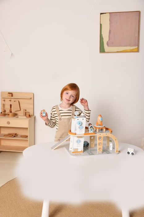 Set Rachetă Spațială cu Platformă și Astronauți din Lemn [6]