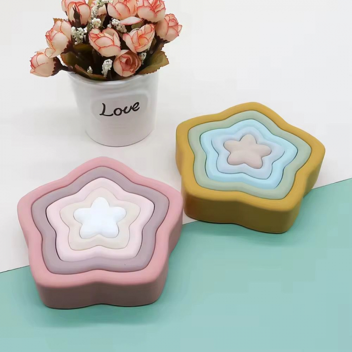 Set Stivuibil Stea din Silicon Multicolor [2]