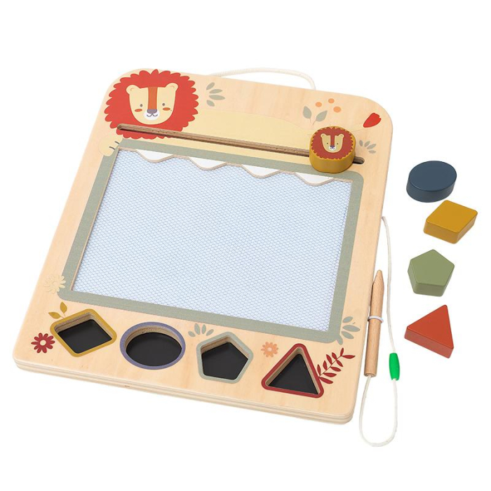 Tablă Magnetică de Desen – Leu, cu Creion și Ștampile [4]