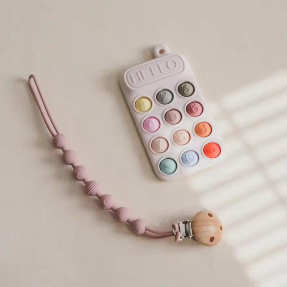 Telefon din Silicon cu Pop it și Lanț de Prins [1]