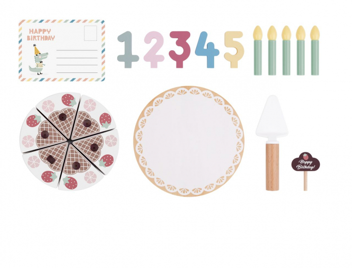 Tort Aniversar din Lemn – cu Lumânări, Felii și Cifre [2]