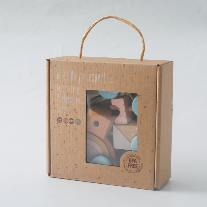 Trenuleț Educativ din Lemn cu Animale și Curcubeu Pastel – Jucărie de Tras, Stivuire și Motricitate [4]