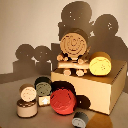 Set turn pentru stivuire din silicon Retro– 7 piese cu animale, forme și numere [5]