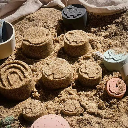 Set turn pentru stivuire din silicon Retro– 7 piese cu animale, forme și numere [3]