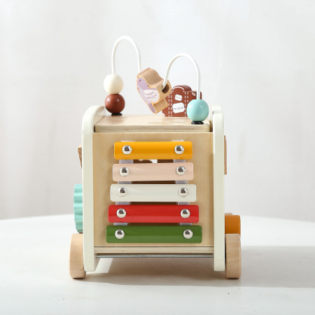 Autobuz Turistic cu Animale – Jucărie Educațională din Lemn 6-în-1 [4]