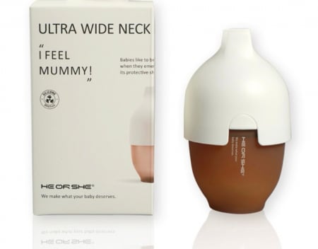 Cele mai vandute - Biberon cu gât extra-larg HEORSHE 160ml ALB – Hrănire naturală, ca la sânul mamei
