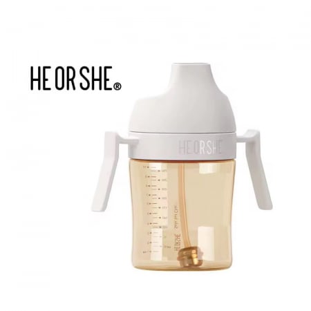 Cele mai vandute - Cană cu pai HEORSHE Dental-Care 210ml ALB – Protejează dinții și încurajează hrănirea independentă