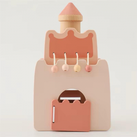 Castel Montessori din Lemn 6 în 1 – Jucarie de activități pentru micii visători [2]