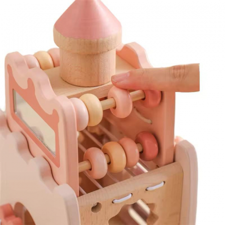 Castel Montessori din Lemn 6 în 1 – Jucarie de activități pentru micii visători [3]