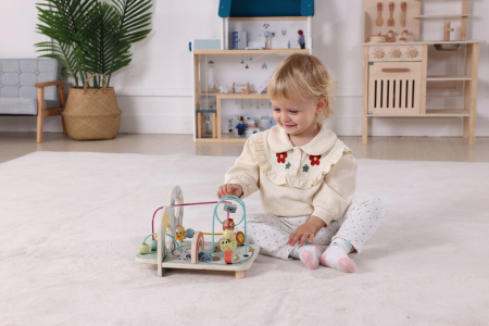 Centru de Activități din Lemn cu Labirint și Animale – Aventură Colorată în Natură [3]