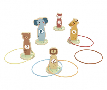 Joc cu Cercuri de Aruncat și Animale Numerotate – Dezvoltare prin Mișcare și Distracție