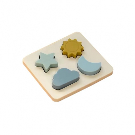 1-2 ani - Joc Educativ Tip Sortator Soare-Nor-Luna-Stea din Silicon Alimentar