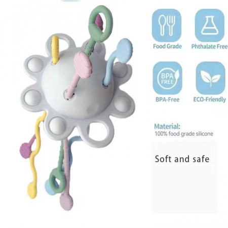 Jucărie Senzorială Tip UFO Bej– Descoperire și Dezvoltare Motrică [1]