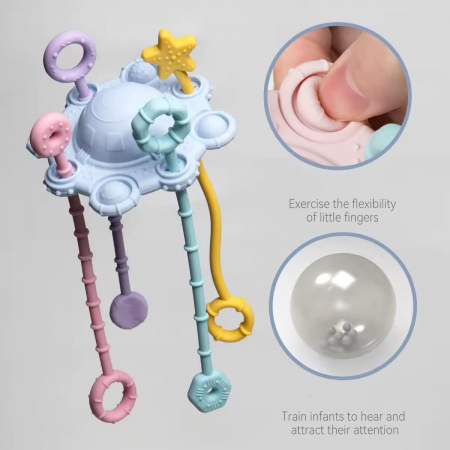 Jucărie Senzorială Tip UFO Bej– Descoperire și Dezvoltare Motrică [1]