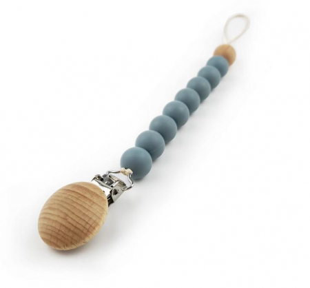 Lanț pentru suzetă – Silicon alimentar & Lemn natural