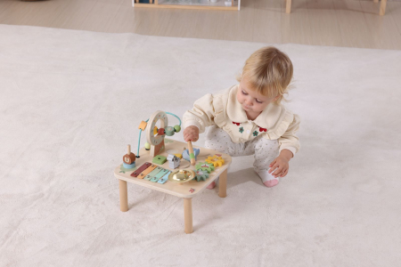 Masă de Activități Multifuncțională cu Xilofon, Labirint și Roți Zimțate [1]