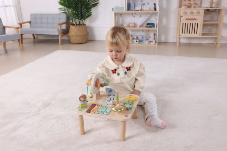 Masă de Activități Multifuncțională cu Xilofon, Labirint și Roți Zimțate [2]