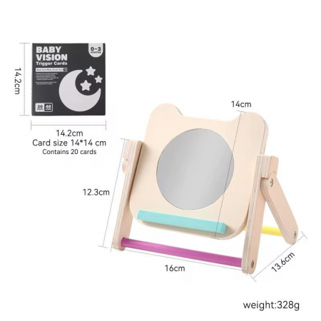 Set cu Oglindă Montessori și Carduri Vizuale – Primii pași în descoperirea lumii [2]