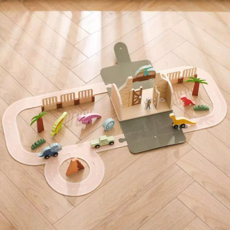 Set educativ „Parcul cu Dinozauri” – jucărie din lemn în valiză [2]