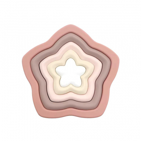 1-2 ani - Set Stivuibil Stea din Silicon Multicolor